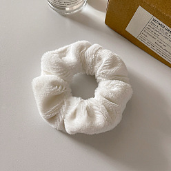 Снежный Плюшевые эластичные аксессуары для волос, для девочек или женщин, резинка для волос / резинки для волос, снег, 120 мм
