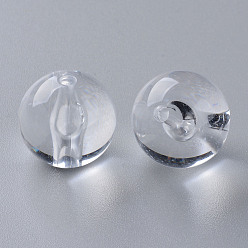 Clair Perles acryliques transparentes, ronde, clair, 20x19mm, Trou: 3mm, environ111 pcs / 500 g