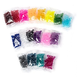 Mixed Color 18 Colors Transparent Glass Beads, for Beading Jewelry Making, Frosted, Round, Mixed Color, 6mm, Hole: 1.3~1.6mm, about 50pcs/color, 18 Colors, 900pcs/set