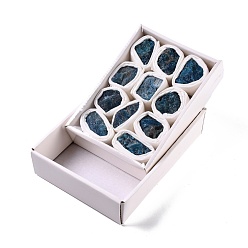 Apatite Perles d'apatite naturelles brutes brutes, pour culbuter, décoration, polir, enroulement de fil, guérison par les cristaux wicca et reiki, nuggets, 18~33x30~45x13~30mm, 6~13 pcs / boîte