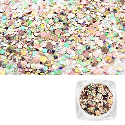 Colorful Nail Art Glitter Sequins, Manicure Decorations, DIY Sparkly Paillette Tips Nail, Colorful