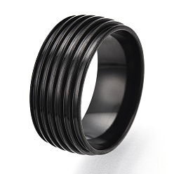 Черный 201 Нержавеющая сталь рифленая кольцевая рифленая, заготовка кольцевого сердечника для эмали, электрофорез черный, 8 мм, Размер 6, внутренний диаметр: 16 мм