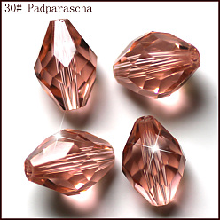 Saumon Clair Imitations de perles de cristal autrichien, grade de aaa, facette, Toupie, saumon clair, 8x11mm, Trou: 0.9~1mm