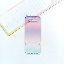 Colorful Gradual Acrylic DIY Disc Pendant Keychain Blanks, Rectangle, Colorful, 10x4cm