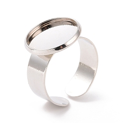 Платина Манжеты латунные кольца, баз площадку кольцо, для марочных кольца делает, без свинца и без кадмия, платина, 18 мм, 14 мм