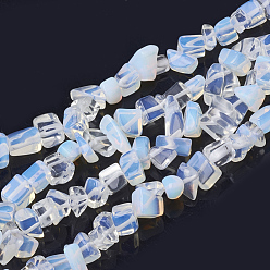 Opalite Opalite Beads Strands, Chip, 6~20x4~8x1.5~8mm, Hole: 1mm, about 209pcs/strand, 35.1 inch