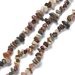 Agate Naturelle Brins de perles d'agate alashan naturelles, puce, 5~15x5.5~6x2.5~4mm, Trou: 0.7mm, 30.31''~30.71'' (77~78 cm)