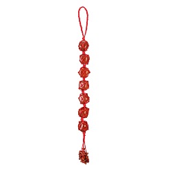 Carnelian Handmade Natural Carnelian Hanging Ornament, for Car Rear View Mirror Decoration, 350mm