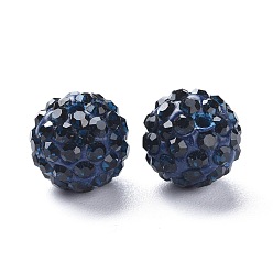 Montana Perles de strass d'argile polymère , Grade a, ronde, pp 15, montana, 12mm, Trou: 2mm, pp 15 (2.1~2.2 mm)