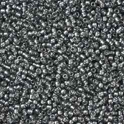 (1001) Dark Grey Silver Lined Semi Matte Круглые бусины toho, японский бисер, (1001) темно-серый полуматовый с серебряной подкладкой, 11/0, 2.2 мм, отверстие : 0.8 мм, Около 5555 шт / 50 г