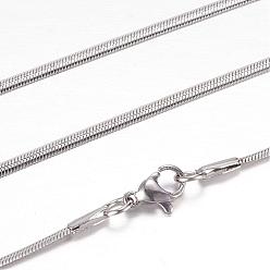 Stainless Steel Color 304 Stainless Steel Herringbone Chain Necklaces, with Lobster Claw Clasps, Stainless Steel Color, 19.5 inch~20 inch(49.5~50.8cm), 2.2mm