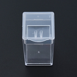 Прозрачный Пластмассовый шарик контейнеры, прямоугольные, прозрачные, 5x2.95x2.7 см