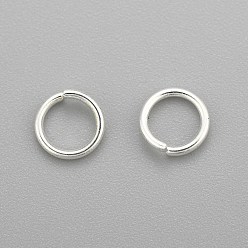 Plata 304 argollas de acero inoxidable, anillos del salto abiertos, plata, 20 calibre, 4x0.8 mm, diámetro interior: 2.4 mm