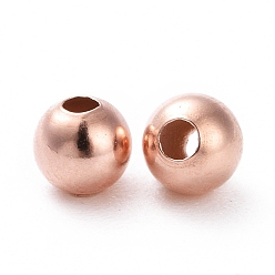 Настоящее золото 14K 925 стерлингов серебряные шарики Spacer, круглые, реальный 14 k позолоченный, 4 мм, отверстие : 1.4~1.5 мм
