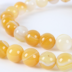 Naranja Oscura Ágata piedra preciosa natural hebras de perlas ronda, teñido, naranja oscuro, 8 mm, agujero: 1 mm, sobre 49 unidades / cadena, 14.96 pulgada