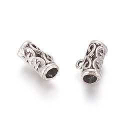 Antique Silver Tibetan Style Alloy Tube Bails, Loop Bails, Antique Silver, 8x11.5x5mm, Hole: 1mm, Inner Diameter: 3mm