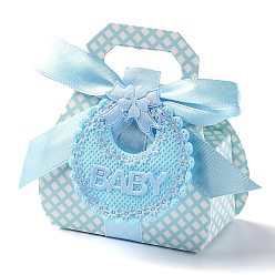 Sky Blue Non-woven Candboard box, Gift Wrapping Bags, for Presents Candies Cookies, Sky Blue, 7.7x6.9x3.9cm