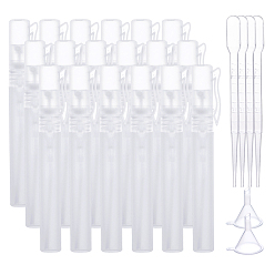 Clear Plastic Spray Bottles, Perfume Bottles, Mini Transparent Plastic Funnel Hopper and 2ml Disposable Plastic Dropper, Clear