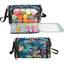 Colorido Bolsa de tejer con cremallera Oxford, organizador de almacenamiento de hilo, bolsa para agujas de crochet y tejer, colorido, 37x20x21 cm