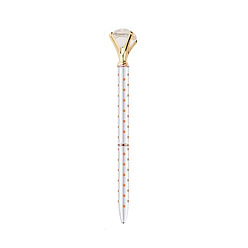 WhiteSmoke Plastic Diamond Painting Point Drill Pen, Polka Dot Pattern, Diamond Painting Tools, with Diamond Ornament, WhiteSmoke, 135x9~24mm