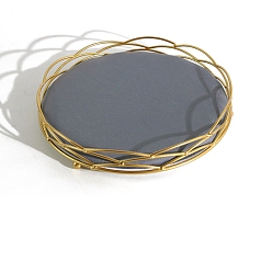 Gris Bandeja de exhibición de joyas de terciopelo, puesto de joyería, para exhibir collares aretes pulseras, gris, 250 mm