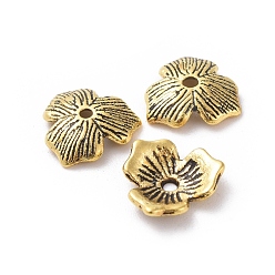 Or Antique De style tibétain casquettes alliage de perles, sans plomb et sans cadmium, Or antique, 11x2.5mm, Trou: 1.5mm