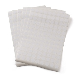 Blanc Ruban adhésif en papier, autocollants ronds, pour la fabrication de cartes, scrapbooking, agenda, planificateur, enveloppe & cahiers, ronde, blanc, 5 cm, environ 8 pcs / feuille