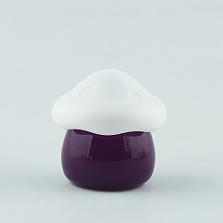 Purple Mushroom Shape Imitation Jelly Acrylic Refillable Container with PP Plastic Cover, Portable Travel Lipstick Face Cream Jam Jar, Purple, 4.48x4.48cm, Capacity: 10g