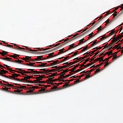 Brique Rouge Corde de corde de polyester et de spandex, 1 noyau interne, firebrick, 2mm, environ 109.36 yards (100m)/paquet
