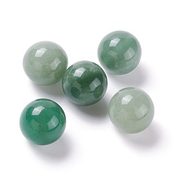 Aventurine Verte Perles naturelles en aventurine verte, pas de trous / non percés, pour création de fil enroulé pendentif , ronde, 20mm