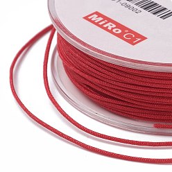 Red Nylon Trim Cord, for Chinese Knot Kumihimo String, Red, 0.5mm, about 40m/roll