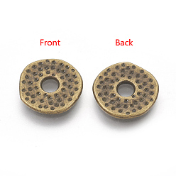 Antique Bronze Tibetan Style Alloy Beads, Lead Free and Cadmium Free, Donut, Antique Bronze, 12x1mm, Hole: 3mm