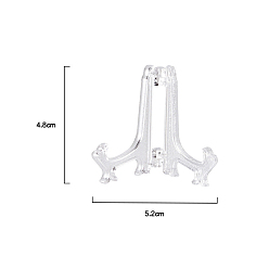 Clear Acrylic Badge Display Stands, Easels Holder for Coin, Challenge Medals Display, Clear, 5.2x4.8cm, Fit For 40~75mm Badge