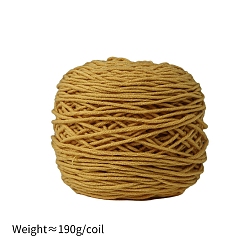 Dark Goldenrod 190g 8-Ply Milk Cotton Yarn for Tufting Gun Rugs, Amigurumi Yarn, Crochet Yarn, for Sweater Hat Socks Baby Blankets, Dark Goldenrod, 5mm