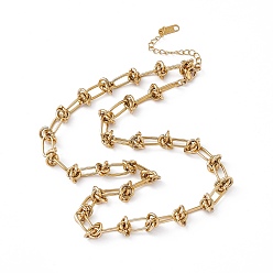 Golden 304 Stainless Steel Kont Link Chain Necklace for Men Women, Golden, 15.94 inch(40.5cm)
