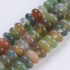 Indian Agate Natural Indian Agate Beads Strands, Rondelle, 4.5~5x2~2.5mm, Hole: 0.8mm, about 162~166pcs/strand, 15.1  inch~15.3 inch(38.5~39cm)