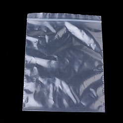 Clair Sacs en plastique à fermeture éclair, sacs d'emballage refermables, joint haut, sac auto-scellant, rectangle, clair, 10x7x0.012 cm, épaisseur unilatérale : 2.3 mil(0.06mm)