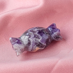 Amethyst Natural Amethyst Home Display Decorations, Reiki Energy Stone Figurine, Candy Shape, 50mm