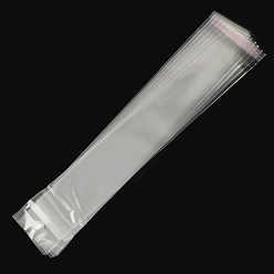 Прозрачный OPP мешки целлофана, прямоугольные, прозрачные, 31x5 см, отверстие: 8 мм, односторонняя толщина: 0.035 мм, внутренняя мера: 25x5 см