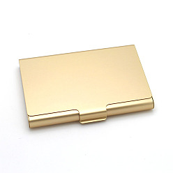 Light Khaki Gorgecraft Aluminium Alloy Business Cards Stroage Box, Hand-push Type, Rectangle, Light Khaki, 65x93x10mm, 2pcs