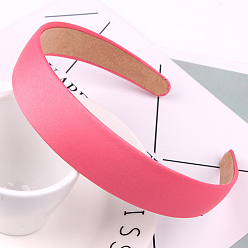 Salmon Wide Cloth Hair Bands, Solid Simple Hair Accessories for Women, Salmon, 145x130x28mm