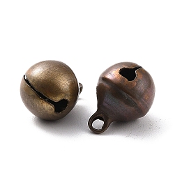 Crudo (Sin Aplanar) Colgantes de la campana de latón, sin chapar, 8x6 mm, agujero: 1.2 mm