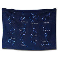 Constellation Polyester Banner Decoration, Photography Backdrops, Rectangle, Constellation Pattern, 1500x2000mm