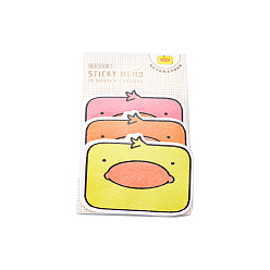 Duck Paper Memo Pad Sticky Notes, Sticker Tabs, for Office School Reading, Duck Pattern, 102x66mm