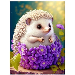 Hedgehog Милые животные картины diy наборы для алмазной живописи, включая сумку со стразами из смолы, алмазная липкая ручка, поднос тарелка и клей глина, еж, 400x300 мм