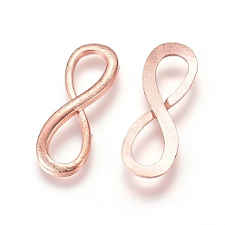 Rose Gold Alloy Links connectors, Cadmium Free & Lead Free, Infinity, Rose Gold, 30x10x2mm