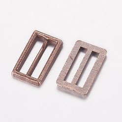 Red Copper Alloy Buckles, Rectangle, Red Copper, 10x6x1mm