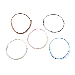 Mixed Color Dyed Gradient Color Adjustable Nylon Thread Cord Braided Bracelet Making, Mixed Color, Inner Diameter: 1-3/4~3-1/4 inch(4.4~8.3cm)