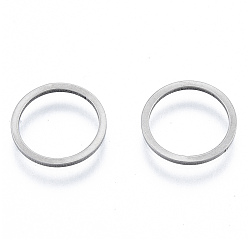 Stainless Steel Color 201 Stainless Steel Linking Rings, Round Ring, Stainless Steel Color, 12x1mm, Inner Diameter: 10mm