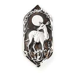 Олень Брошь с эмалью животного, старинная брошь из серебряного сплава для рюкзака, олень, 40x18.5x2 мм